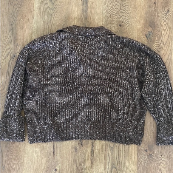 Varley Amelia Half Zip Knit Brown Sweater Pullover - Picture 6 of 8